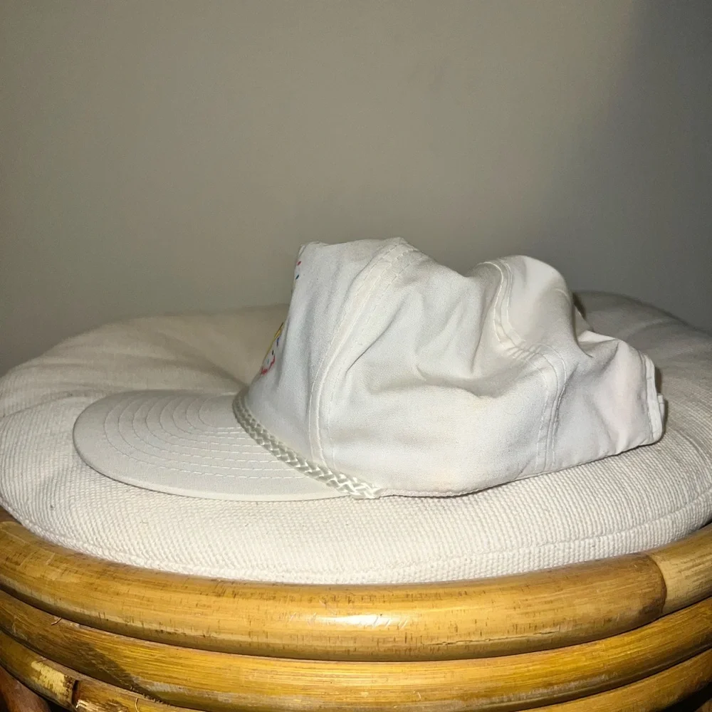Vintage NISSIN White 'Party Ahead' Celebration Cap